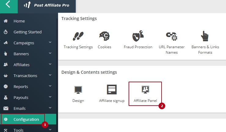 Ссылку на такой вид регистрации можно увидеть в Configuration->Design & Contents settings->Affiliate Panel