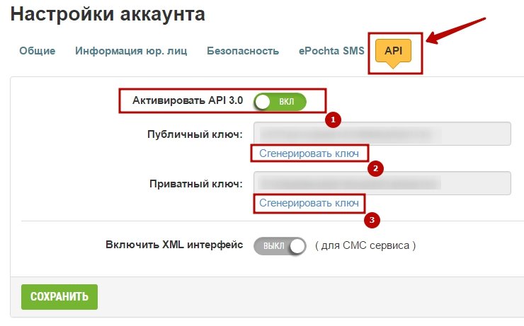 Настройка модуля "СМС-Информирование" - 1599