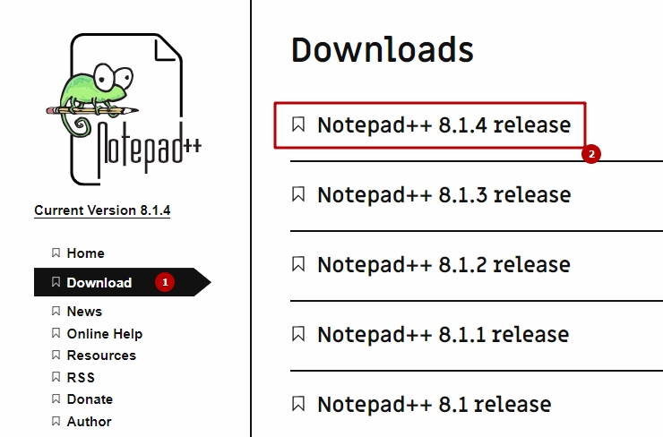 Нам понадобится скачать и установить программу Notepad++ вот отсюда