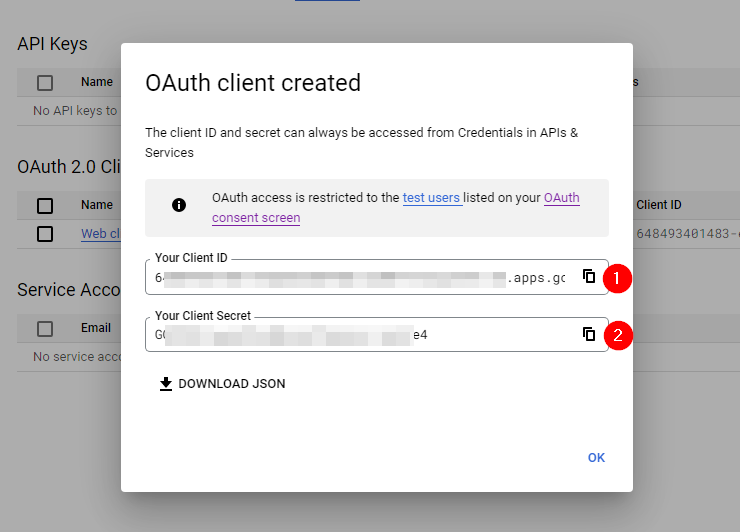 Настройка кнопок авторизации через Google - 2241