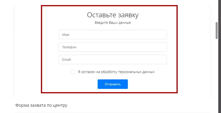 Формы захвата в воронках, поля форм - 2052