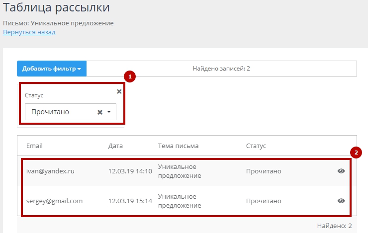 Аналитика Email рассылок - 9482