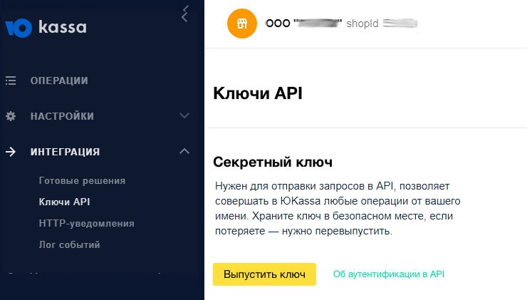 Подключение метода оплаты ЮKassa - 5518