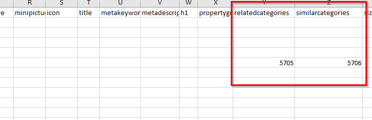 Импорт категорий через CSV - 5665
