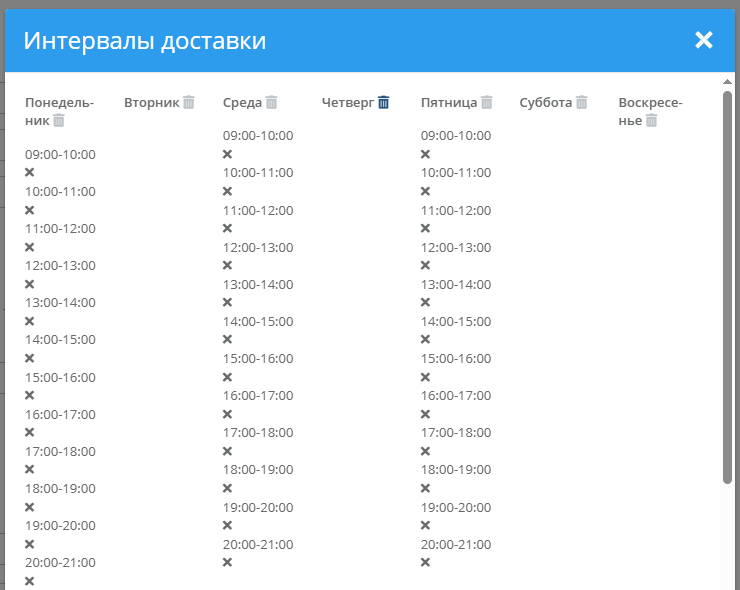 Доставка по зонам - 8704