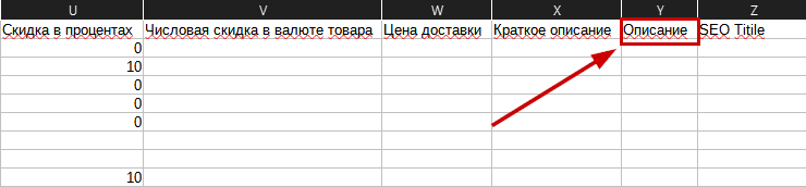 Описание и дополнительные опции товаров - 6116