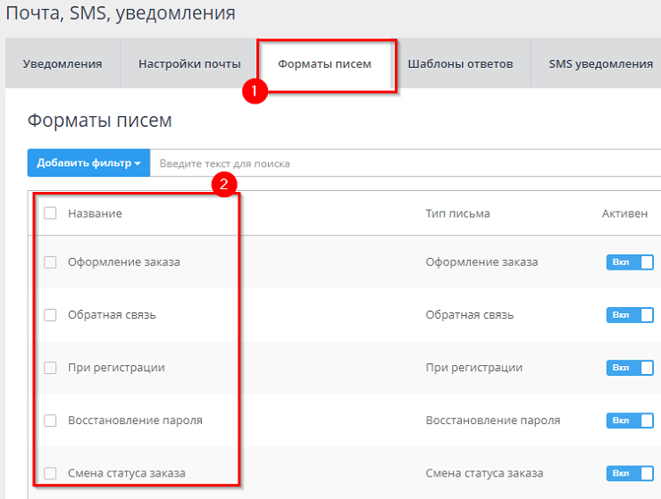 Форматы писем - 9544