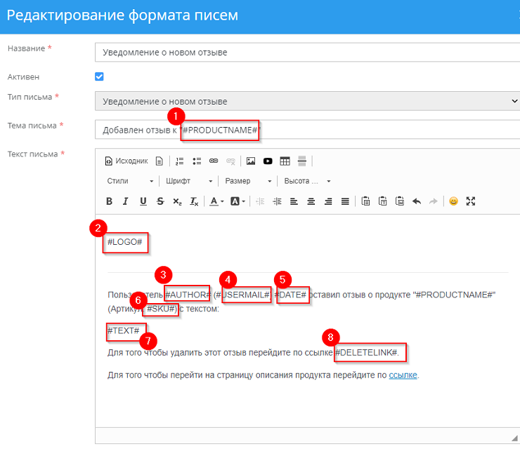 Форматы писем - 7710