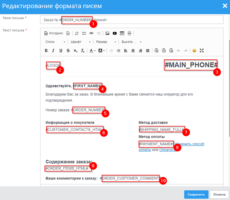 Форматы писем - 8896