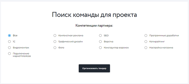 Перечень задач, которые можно заказать у партнеров ADVANTSHOP 