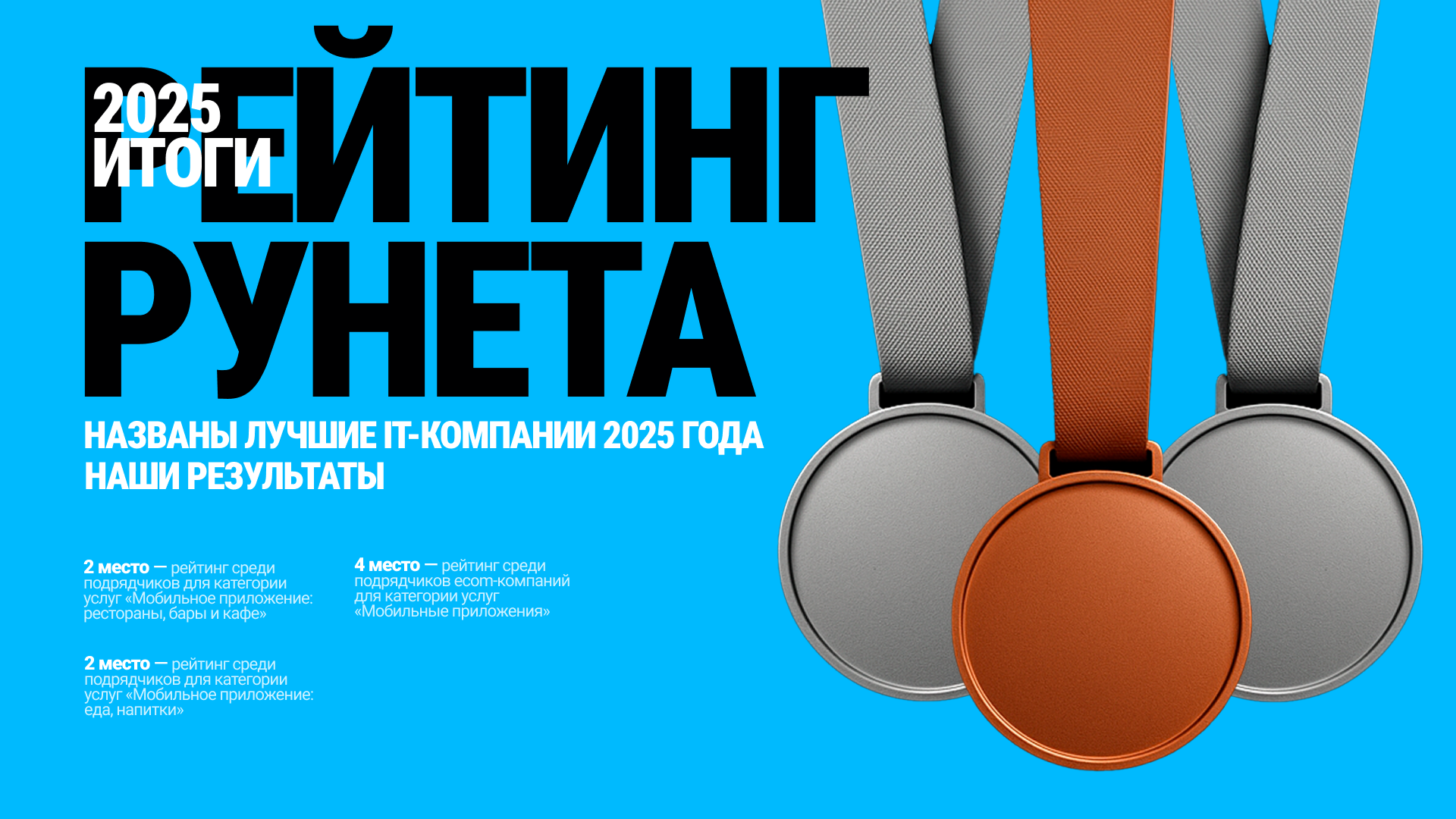 Подвели итоги Рейтинга Рунета — названы лучшие IT-компании 2025 года